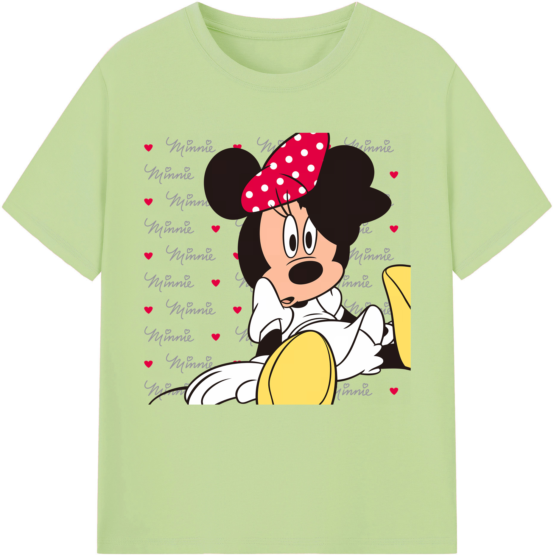 （画像用） ミッキーマウス Mickey Mouse 綿100％半袖Tシャツ（フロントプリント）